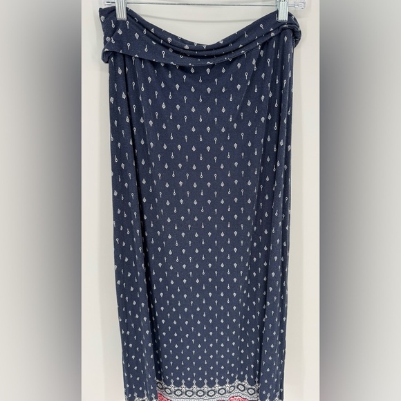 Max Studio Women's Patriotic Fold Down Waist Maxi Skirt - Picture 2 of 11